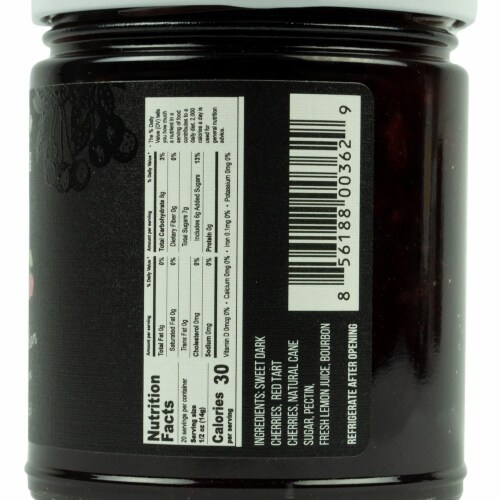 Southern City Flavors Cherry Bourbon Jam Sweet All Natural Small Batch 10 oz Perspective: left
