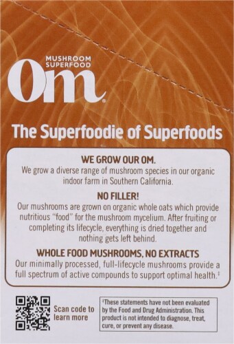 Om® Mushroom Powered Latte Blend Organic Instant Coffee Perspective: left