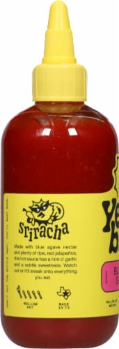 Yellow Bird Sauce Blue Agave Sriracha Perspective: left