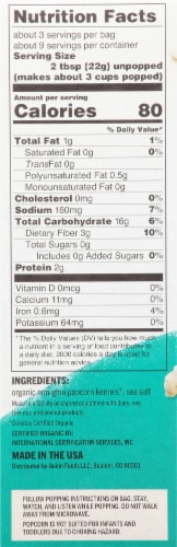 Quinn® Just Sea Salt Microwave Popcorn Perspective: left