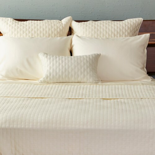 BedVoyage Luxury 100% viscose from Bamboo Quilted Decorative Pillow Perspective: left
