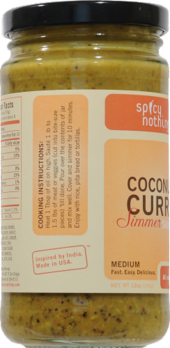 Spicy Nothings Coconut Curry Simmer Sauce Perspective: left