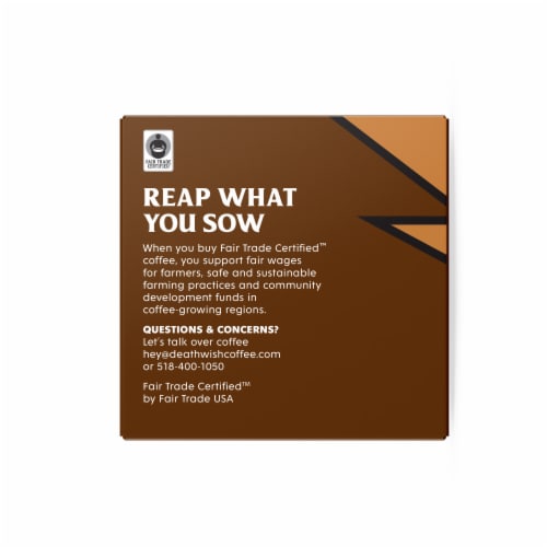 Death Wish Coffee Co.® Medium Roast Organic Coffee Pods Perspective: left