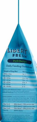 Buckley Pet Pork Recipe Liberty Fresh Dry Dog Food Perspective: left