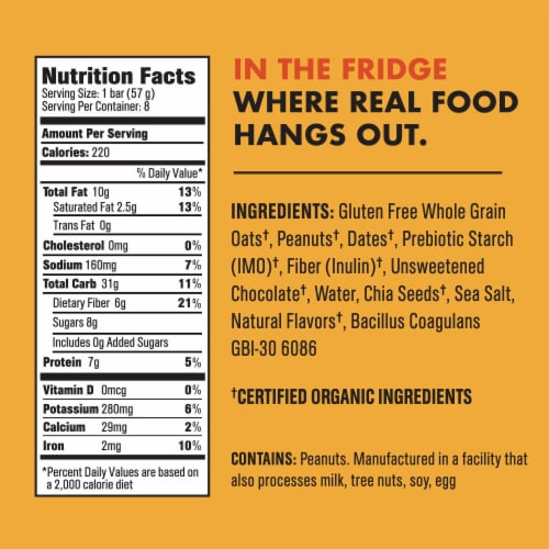 CORE® Peanut Butter Chocolate Protein Vegan Bar Perspective: left
