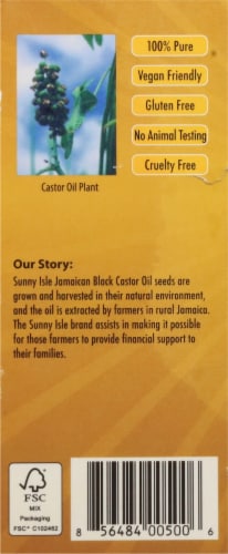 Sunny Isle Extra Dark Jamaican Black Castor Oil Perspective: left