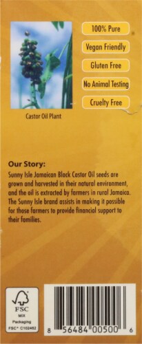 Sunny Isle Extra Dark Jamaican Black Castor Oil Perspective: left