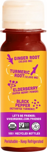 Vive Organic Immunity Boost with Elderberry Shot Perspective: left