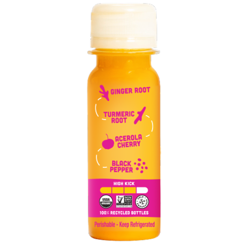 Vive Organic Immunity Boost with Vitamin C Ginger & Turmeric Shot Perspective: left
