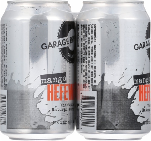 Garage Brewing Co. Mango Hefeweizen Beer Perspective: left