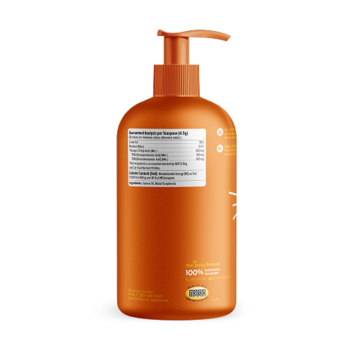 Zesty Paws® Wild Alaskan Salmon Oil Skin Health Supplement Perspective: left