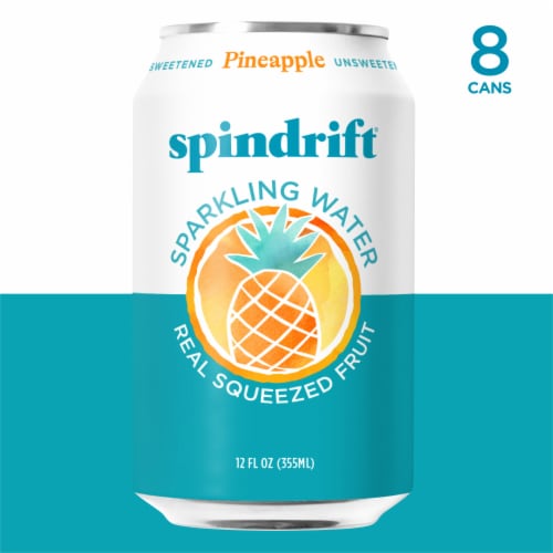 Spindrift® Pineapple Sparkling Water Cans Perspective: left