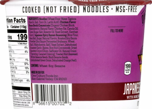 One Culture Foods Japanese Spicy Ramen Perspective: left