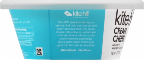 Kite Hill Dairy Free Plain Almond Milk Cream Cheese Style Spread Perspective: left