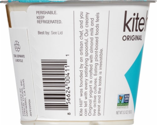 Kite Hill Plain Almond Milk Yogurt Perspective: left