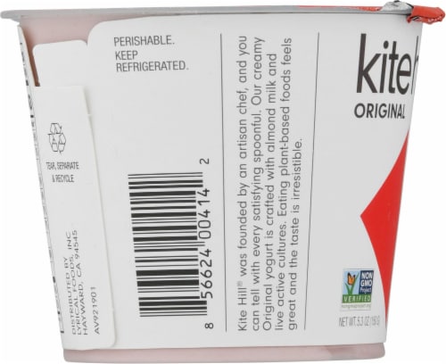 Kite Hill® Strawberry Dairy Free Almond Milk Yogurt Cup Perspective: left