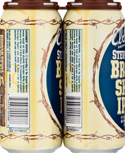 El Segundo Brewing Company Steve Austin's Broken Skull IPA Beer Perspective: left