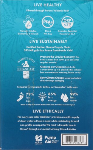 Waiakea® Hawaiian Volcanic Bottled Water Perspective: left