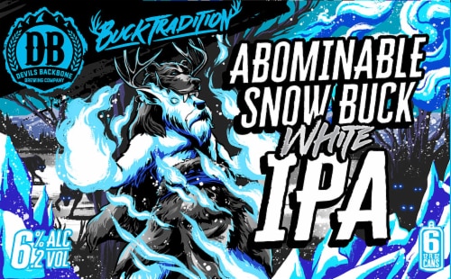 Devils Backbone Brewing Company Abominable Snow Buck White India Pale Ale Perspective: left