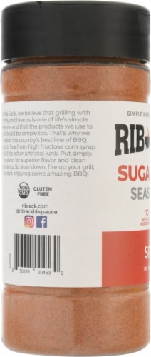 Rib Rack® Spicy Sugar Free Seasoning Perspective: left