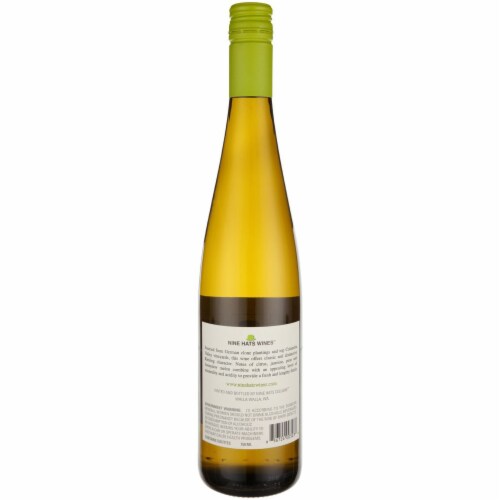 Nine Hats Riesling Washington White Wine Perspective: left