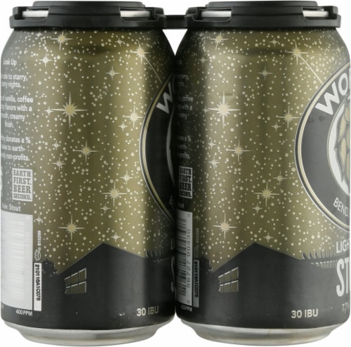 Worthy Brewing Co. Lights Out Extra Stout Beer Perspective: left