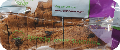 Rudi's Gluten Free Cinnamon Raisin Bread Perspective: left