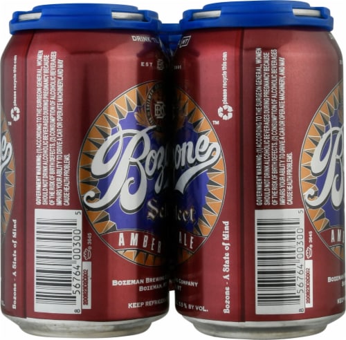 Bozeman Brewing Company Bozone Select Amber Ale Perspective: left