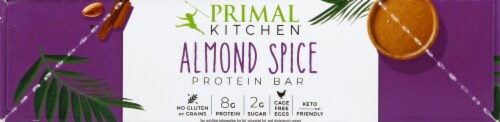 Primal Kitchen Almond Spice Protein Bar 12 Count Perspective: left