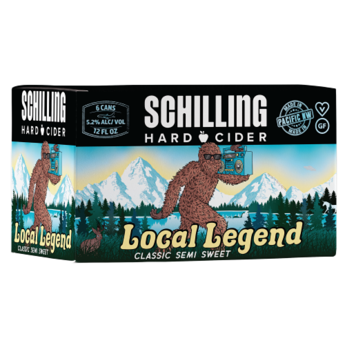 Schilling Local Legend Classic Semi-Sweet Craft Cider Perspective: left