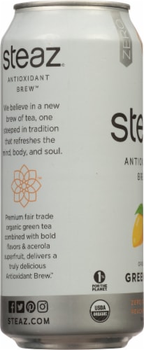 Steaz® Iced Peach Mango Green Tea Perspective: left