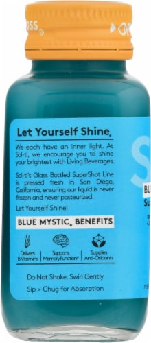 Sol-ti® Blue Mystic SuperShot Herbal Supplement Perspective: left