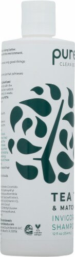 Purezero® Tea Tree & Matcha Invigorating Shampoo Perspective: left