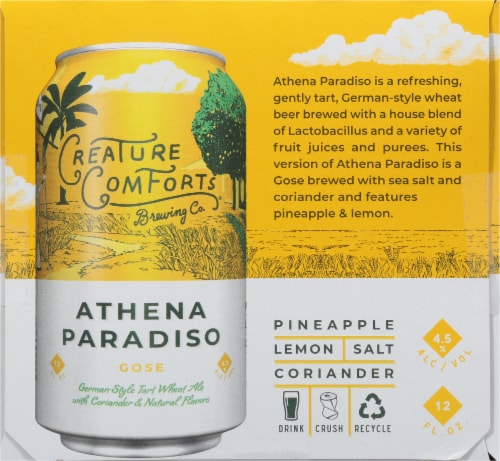 Creature Comforts Brewing Co® Athena Paradiso Pineapple & Lemon Gose Perspective: left