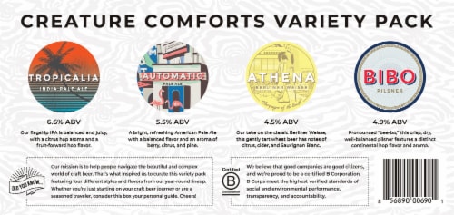 Creature Comforts® Craft Beer Variety Pack Perspective: left