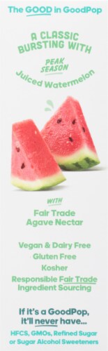 GoodPop® Watermelon Agave Frozen Pops Perspective: left
