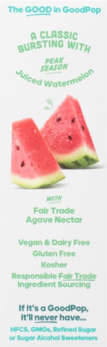 GoodPop® Watermelon Agave Frozen Pops Perspective: left