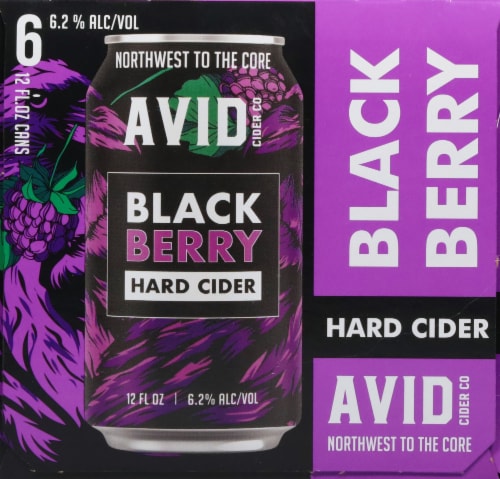 Avid Cider Co. Blackberry Hard Cider Perspective: left
