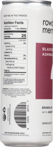 Rowdy® Mermaid Blackberry Ashwagandha Flavored Sparkling Tonic Water Can Perspective: left