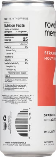 Rowdy® Mermaid Strawberry Holy Basil Flavored Sparkling Tonic Water Can Perspective: left