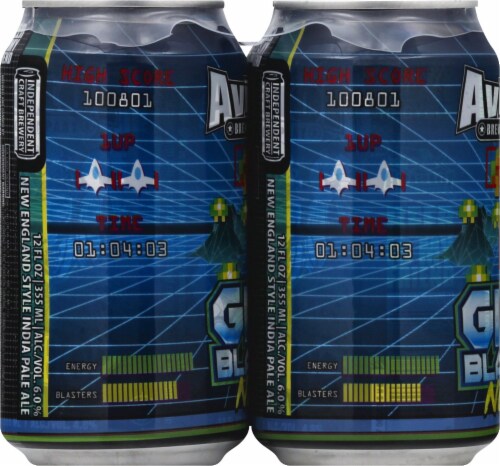 Aviator Brewing Company Giga Blaster NEIPA Beer Perspective: left