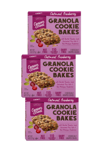 Cooper Street Oatmeal Cranberry Granola Cookie Bakes Perspective: left