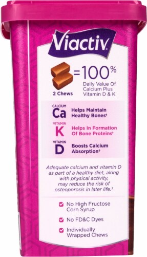 Viactiv Calcium Plus D Milk Chocolate Perspective: left