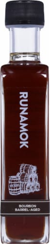 Runamok® Maple Bourbon Barrel Aged Maple Syrup Perspective: left