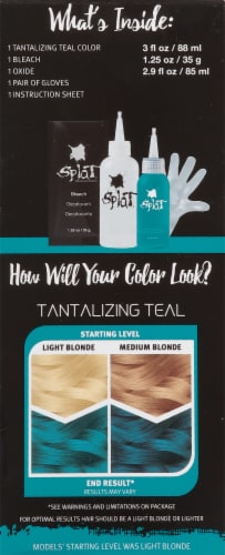 Splat® Tantalizing Teal Hair Color Perspective: left