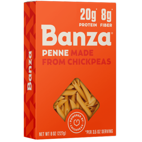 Banza® Chickpea Penne Pasta Perspective: left