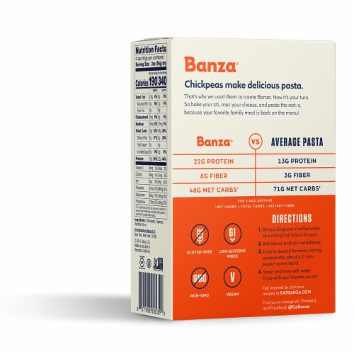 Banza® Chickpea Bowties Pasta Perspective: left
