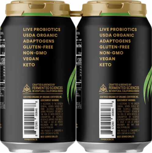 Flying Embers Ginger & Oak Hard Kombucha Perspective: left