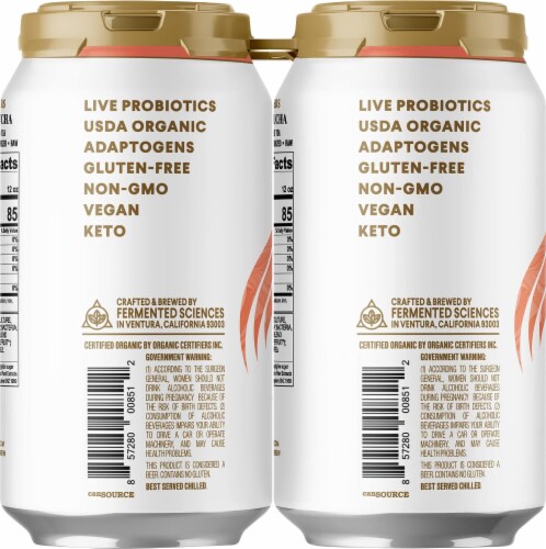 Flying Embers Grapefruit Thyme Hard Kombucha Perspective: left
