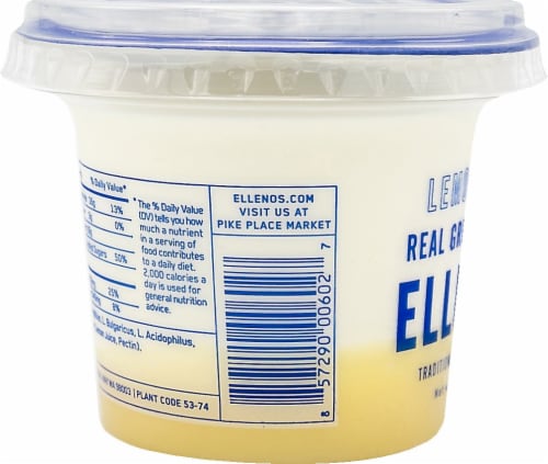 Ellenos Lemon Curd Real Greek Yogurt Perspective: left